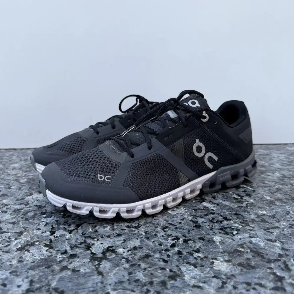 On Running Sneakers Mens 8.5 Cloudflow Black Asphalt Helion Athletic 35.99238